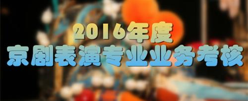 操B日B日日国家京剧院2016年度京剧表演专业业务考...